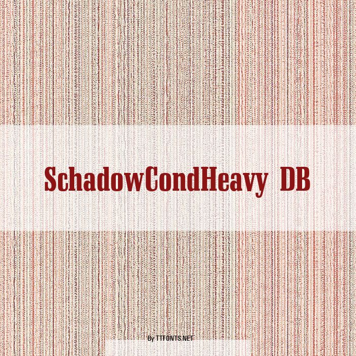 SchadowCondHeavy DB example